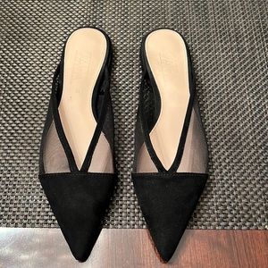 Zara Black suede mules, 7.5